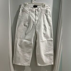 Banana Republic Wide Leg Crop Jeans, white, size 31